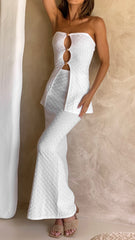 Taya Maxi Skirt - White