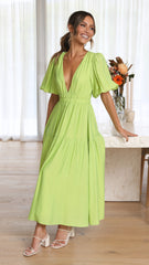 Erin Midi Dress - Lime