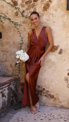 Lucia Maxi Dress - Rust