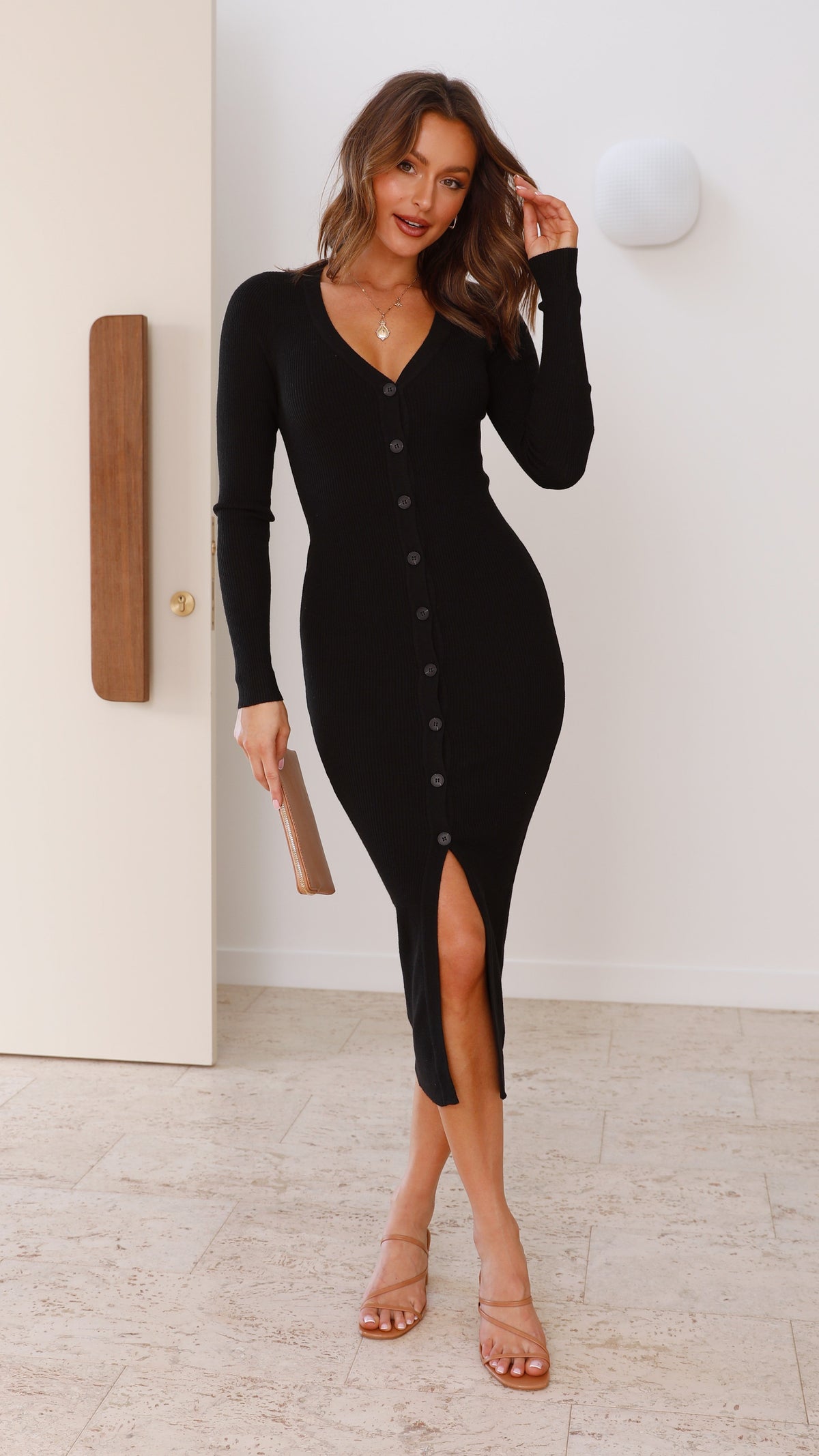 City Sighting Knit Dress - Black