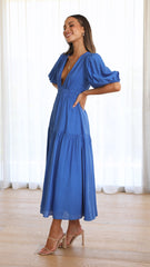 Erin Midi Dress - Cobalt Blue