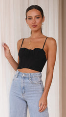 Tabby Corset Top - Black