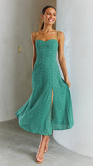 Kerstie Midi Dress - Green Floral