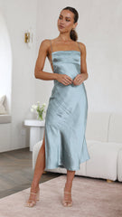 Saskia Midi Dress - Steel Blue