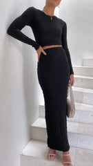 Tahnee Midi Skirt - Black