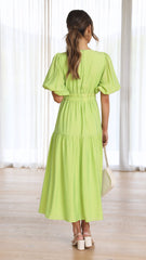 Erin Midi Dress - Lime