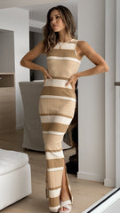 Lacey Maxi Dress - Stripe Print