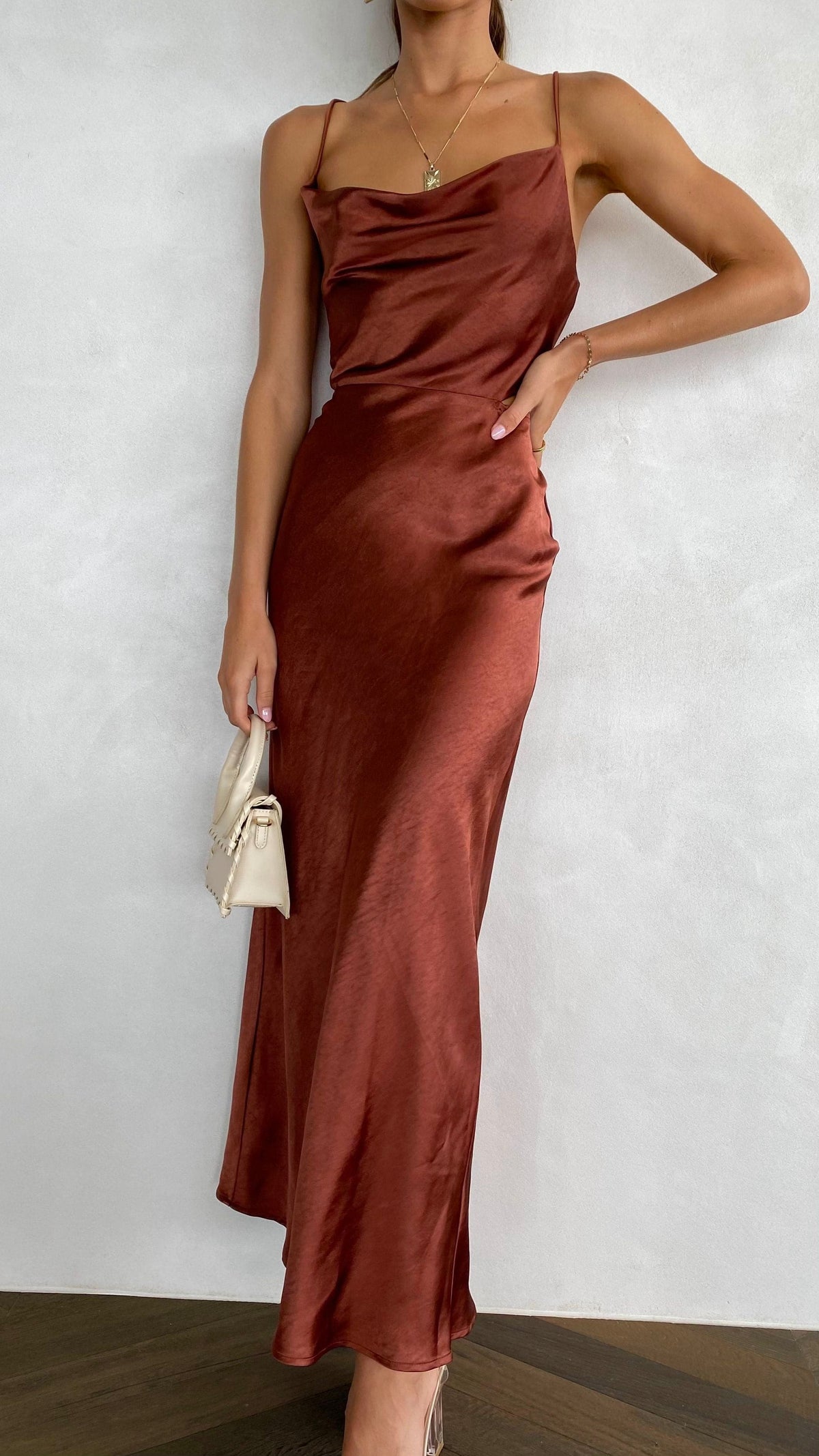 Sloan Midi Dress - Rust