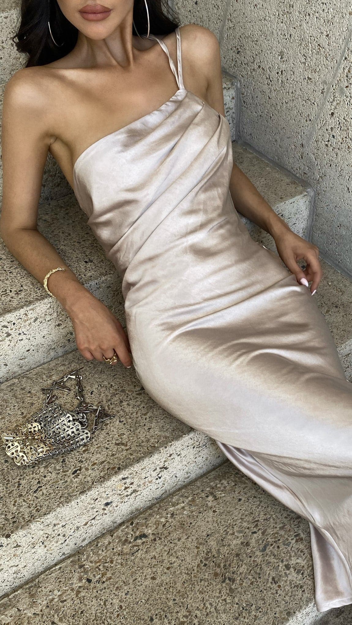 Josephina Midi Dress - Oyster