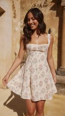 Isola Mini Dress - Yellow Floral