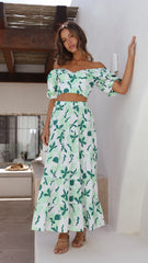 Karmen Maxi Skirt - Green