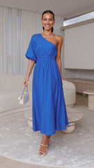 Erica Midi Dress - Cobalt Blue