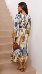 Brylee Maxi Dress - Multi Print
