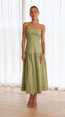 Tami Midi Dress - Pistachio