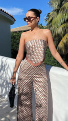 Milani Scarf Top - Chocolate Geo