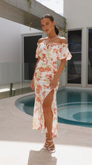 Karmen Midi Dress - Orange