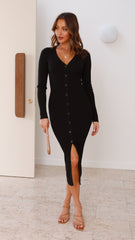 City Sighting Knit Dress - Black