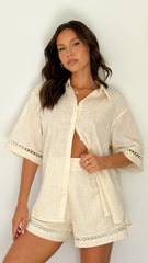 Ianthe Button Up Shirt - Oat