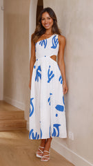 Elle Midi Dress - Blue