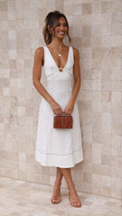 Siren Midi Dress - White