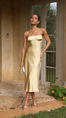 Saskia Midi Dress - Lemon