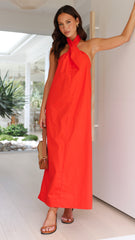 Amber Maxi Dress - Flame
