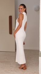 Oaklynn Knit Midi Dress - White