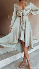 Starry Nights Dress - Olive