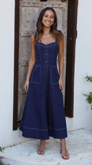 Indigo Maxi Dress - Dark Denim