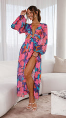 Rosie Maxi Dress - Pink Multi
