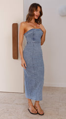 Stacey Maxi Dress - Denim Blue