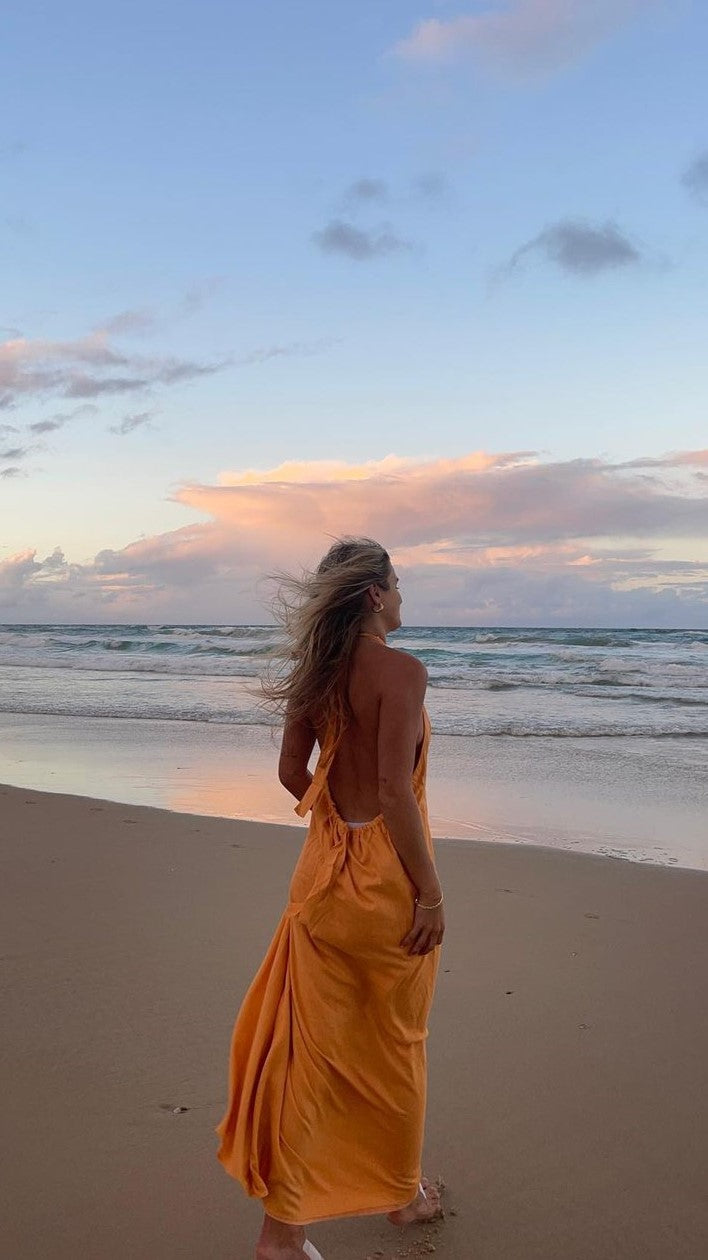 Tamra Maxi Dress - Sunset Orange