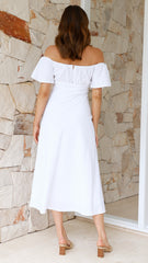 Jalissa Midi Dress - White